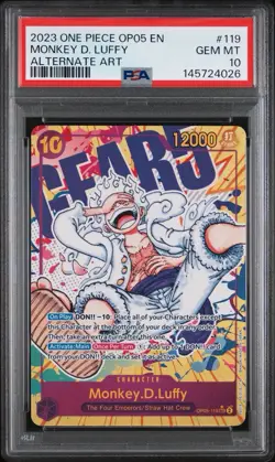 2023 ONE PIECE OP05-AWAKENING OF THE NEW ERA #119 MONKEY D. LUFFY PSA 10 - Image 1
