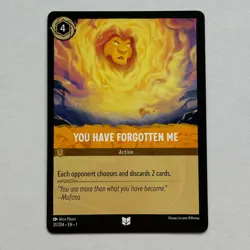 You Have Forgotten Me 31/204 Disney Lorcana The First Chapter Uncommon Card NM - Image 1