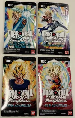 Dragon Ball Super Card Game - New Adventure FB05 Sleeved Booster Packs (4 Arts) - Image 1