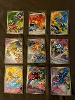 Pokemon 2026 First Partner Illustration Collection Series 1 Promos Set 9 Cards - Image 1
