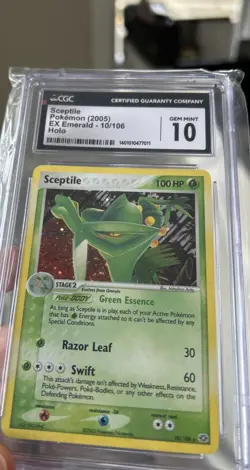 Pokemon TCG Sceptile EX Emerald Holo Card 10/106 Rare CGC 10 - Image 2