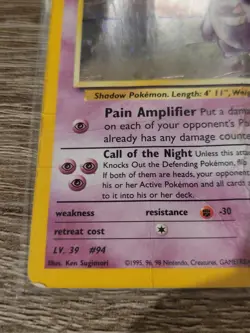 Damaged Pokemon Sabrina's Gengar 14/132 Gym Challenge Holo Rare Card Swirl - Image 4