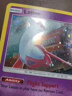 SWIRL HP Latias 2017 Pokemon Sun & Moon Black Star Promo Holo Card SM87 - Image 5