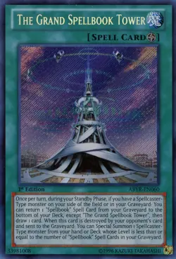 Lightly Played The Grand Spellbook Tower - ABYR-EN060 - Secret Rare - 1st Editio - Image 1