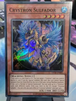 YuGiOh! Crystron Sulfador OP30-EN005 Super Rare - Image 1