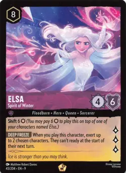 2023 Disney Lorcana Fabled Elsa #43 Spirit of Winter - Image 1