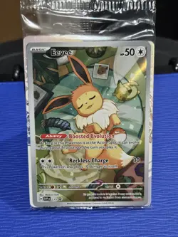 Pokemon Eevee TCG IR Scarlet and Violet Prismatic Evolutions Promo Card Sealed - Image 1