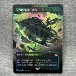 MTG Overgrown Tomb Borderless Unfinity UNF #284 Foil NM Magic Card - Image 1