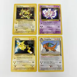 Pokemon Kids WB Promo The First Movie Cards Electabuzz Mewtwo Pikachu Dragonite - Image 1