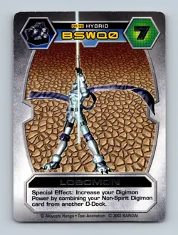 Digimon D-Tector - Lobomon DT-76 - Series 2 Silver Stamped Card 2002 - Image 1