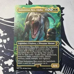 MTG English Indominus Rex, Alpha (Borderless) NM Normal - Image 1