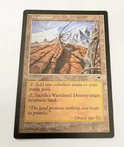 Magic The Gathering Wasteland Tempest Land MTG LP/NM Vintage - Image 1
