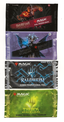 LOT of 4 Promo All FOIL Booster Pack Magic sealed MTG English/Spanish - Image 1