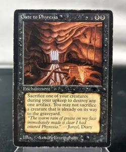 Magic the Gathering (MTG) Gate to Phyrexia - Antiquities Uncommon 1994 HP - Image 1