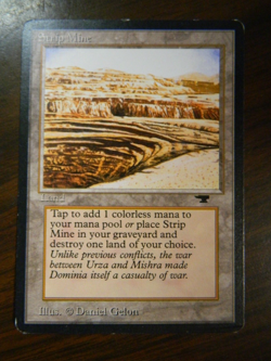 MTG Antiquities Strip Mine A (Even Terraces) LP - Excellent Condition - Image 1