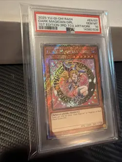 2025 YU-GI-OH! RA04-QUARTER CENTURY STAMPEDE #EN107 DARK MAGICIAN GIRL PSA 10 - Image 1