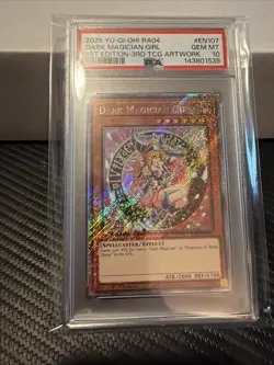 2025 YU-GI-OH! RA04-QUARTER CENTURY STAMPEDE #EN107 DARK MAGICIAN GIRL PSA 10 - Image 4