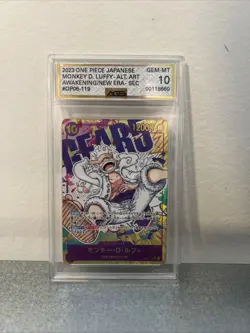 One Piece Monkey D Luffy OP05-119 AA Alt Art Secret Rare - Image 1