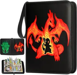 Card Binder for Pokemon Cards Holder Fits 400 Cards w/ 50 Removable Sleeves TCG - Image 1