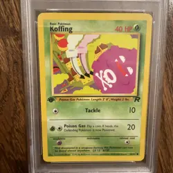 2000 Pokemon Team Rocket 1ST EDITION Koffing COMMON Card 58/82 - PSA 8 - Image 3