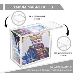 Pokemon Magnetic Booster Box Acrylic Case! Pokemon Card Protective Display! - Image 4