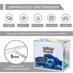 Pokemon Magnetic Booster Box Acrylic Case! Pokemon Card Protective Display! - Image 5