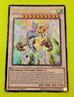 Yu-Gi-Oh Stardust Warrior 1st Edition Ultra Rare SDSE-EN040 Played - Image 1