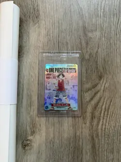 One Piece Monkey.D.Luffy College Basketball US Voyage Collectable Card + Poster - Image 2