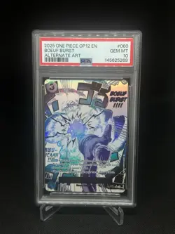 2025 ONE PIECE OP12-060 LEGACY OF THE MASTER BOEUF BURST EVENT ALT ART PSA 10 - Image 1