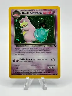 Dark Slowbro 12/82 Team Rocket Set Holo Rare Pokemon Card TCG WOTC LP - Image 1