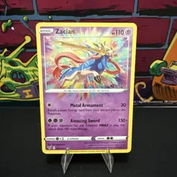 Zacian 082/185 Vivid Voltage NM Holo Foil Amazing Rare Pokemon Card - Image 1
