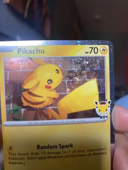 Pikachu 051/162 Holo Stamped Pokemon Day 2026 Promo Pokemon Card Super Swirly - Image 1