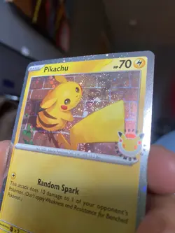 Pikachu 051/162 Holo Stamped Pokemon Day 2026 Promo Pokemon Card Super Swirly - Image 2