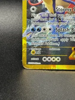 Pokemon TCG Gyarados EX 123/122 XY Breakpoint 2016 Secret Holo Rare Damaged - Image 3