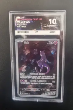 Mewtwo 183/165 Art Rare Korean Pokemon 151 Set Ace Graded 10 - Image 1