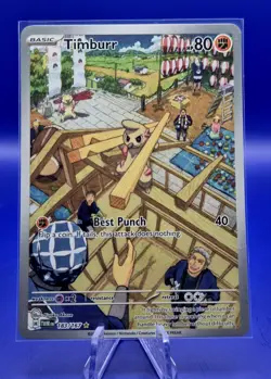 Pokemon Timburr 183/167 Twilight Masquerade Illustration Rare English NM - Image 1