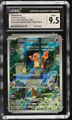 2023 Pokemon Black Star Promos Charmander Obsidian Flames ETB CGC 9.5 #044 - Image 1