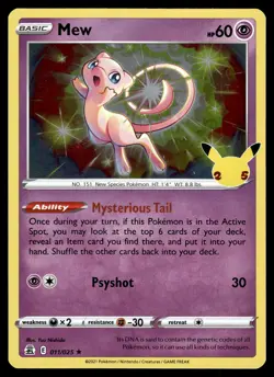 Mew Holo 011/025 Celebrations Pokemon - Image 1