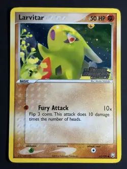 Pokemon TCG Larvitar 62/109 EX Team Rocket Returns Reverse Holo Common LP - Image 1