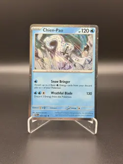 Pokemon Paradox Rift Chien-Pao 057/182 Cosmos Holo Unsealed Knockout Box NM - Image 1
