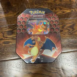 Pokemon TCG Hidden Fates Tin Charizard GX Factory Sealed - Image 1