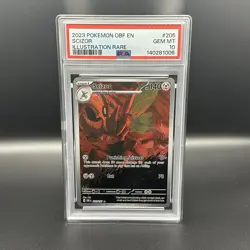 Pokemon TCG Scizor Illustration Rare Obsidian Flames 205/197 Holo PSA 10 - Image 1