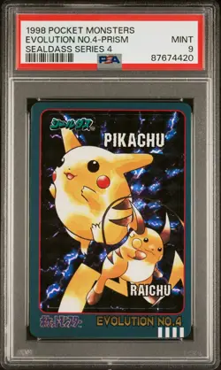 PSA 9 1998 Pokemon Bandai Sealdass Evolution NO.4 Prism Series 4 - Image 1