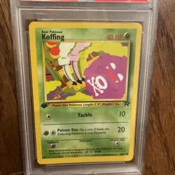 2000 Pokemon Team Rocket 1st Edition Koffing 58/82 PSA 9 Mint - Image 3