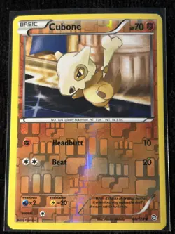 Pokemon TCG Cubone 60/124 B&W Dragons Exalted Reverse Holo NM - Image 1