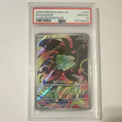 Pokemon Bulbasaur Illustration Rare Holo 2025 MEG EN 133/132 PSA 10 - Image 1