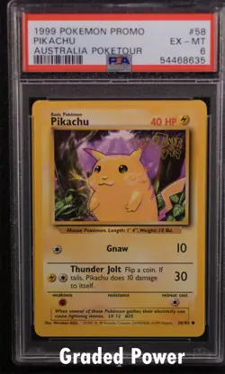 Promo Pikachu 1999 Australia Poketour Promo PSA 6 (8635) 58/102 Pokemon - Image 1