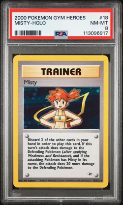 2000 POKEMON GYM HEROES #18 MISTY-HOLO - Image 1