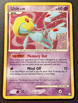 Uxie 18/123 D&P Mysterious Treasures Pokemon Card Holo Foil Rare HP - Image 1
