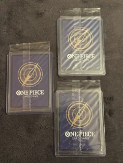 3x SEALED Luffy.D.Monkey Japan Expo French Exclusive P-075 Promo card Gold Foil - Image 2